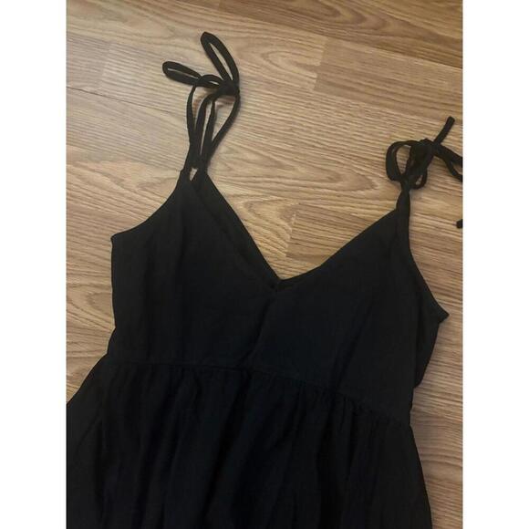 ASOS Black V-Neck Midi Dress Size 10 - Picture 2 of 6